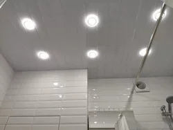 Photo bathroom design plastic ceiling