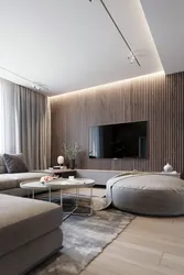 False Ceiling In The Living Room Interior Photo