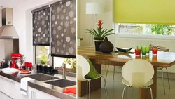 Roller blinds for the kitchen photo