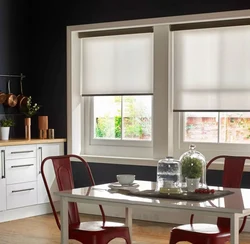 Roller blinds for the kitchen photo