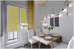 Roller blinds for the kitchen photo