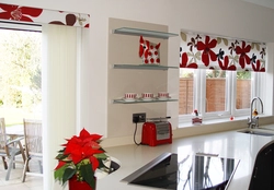 Roller blinds for the kitchen photo