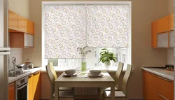 Roller blinds for the kitchen photo