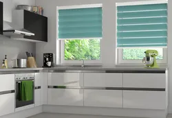 Roller blinds for the kitchen photo