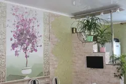 Oshxonaning ichki qismidagi devorlar uchun suyuq fon rasmi