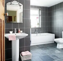 Combination of gray in the bathroom photo