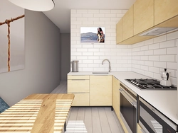 Oshxona 7 kvadrat metr panelli uy dizayni fotosurati