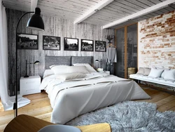 Zamonaviy Loft Uslubidagi Yotoqxona Dizayni Fotosurati