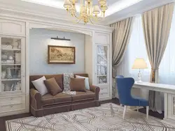 Neoklassik üslubda qonaq otağı mebeli fotoşəkil
