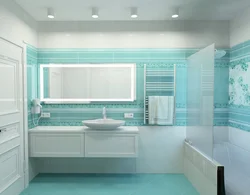 Bathroom interior blue photo