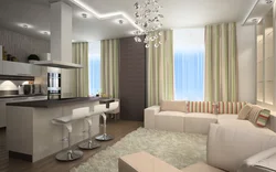 How to connect a room with a kitchen design