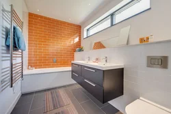 Bathroom Interior With Orange