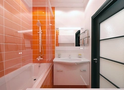 Bathroom interior with orange