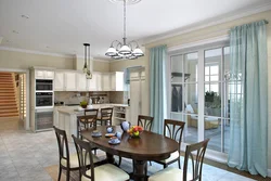 Kitchen Design In A Country House With Access To The Terrace