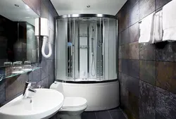 Bathroom interior design with shower and toilet