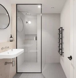 Bathroom interior design with shower and toilet