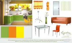 Color compatibility chart in the kitchen interior