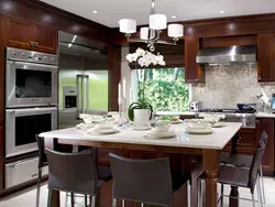 What does the kitchen interior look like?