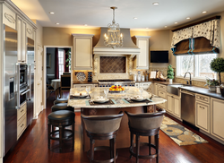 What does the kitchen interior look like?