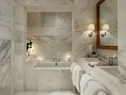 Light marble bathroom design