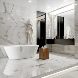 Light marble bathroom design