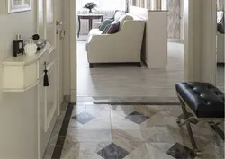 Tiles in the hallway floor design and laminate