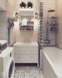 Small bath design photo in an apartment