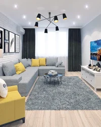 Qonaq otağının interyeri gözəl və ucuzdur