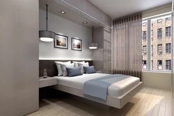 Bedroom in modern style design photo 19 sq.m.