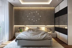 Bedroom in modern style design photo 19 sq.m.