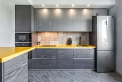 Ошхона хокистарӣ сабук бо акс countertop чӯбӣ