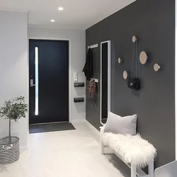 Light gray walls in the hallway photo