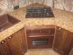 Corner kitchen refrigerator photo
