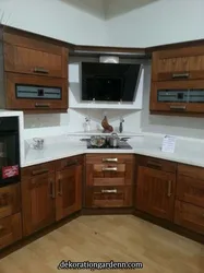 Corner kitchen refrigerator photo