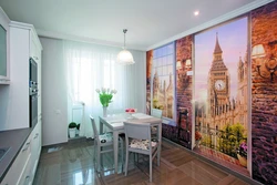 Photo wallpaper in the kitchen photo in the interior