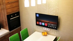Kitchen design with TV set photo