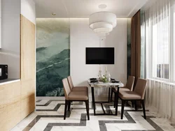 Dining area in the kitchen design photo