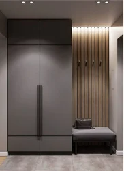 Hallway design with wardrobe in apartment photo