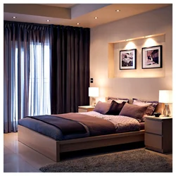 Modern Bedroom Interior With Brown Furniture