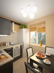 Kitchen design 5 sq m photo with window