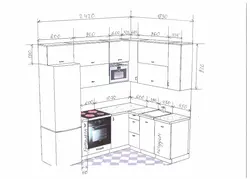 Corner kitchen 2 by 2 design photo