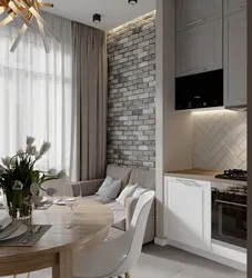 Kitchen design with sofa 13