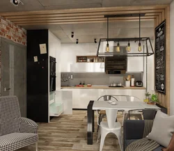 Kitchen design living room loft photo