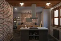 Mətbəx Dizaynı Qonaq Otağı Loft Fotoşəkili
