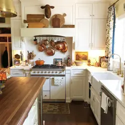 Country style kitchen in apartment photo
