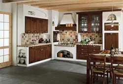 Country style kitchen in apartment photo