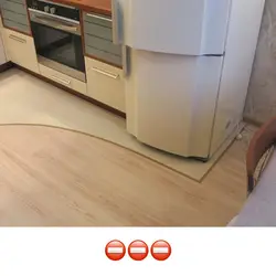 Ламинат и плитка на кухне фото комбинированный пол