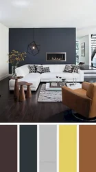 Combination Of Gray In The Interior With Other Colors In The Living Room Photo