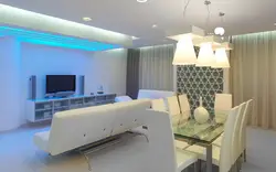 Асвятленне Ў Інтэр'Еры Кухні Гасцінай Фота