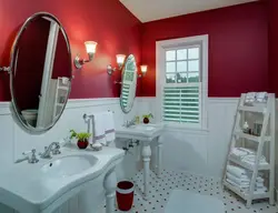 Bathroom interior painting tiles